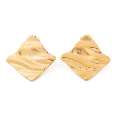 Ion Plating(IP) 304 Stainless Steel Stud Earrings for Women EJEW-L272-030G-02-1
