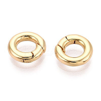 Brass Spring Gate Rings KK-T078-20G-01-1