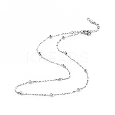 Non-Tarnish 304 Stainless Steel Satellite Chain Necklace for Men Women NJEW-K245-011C-1