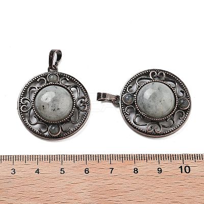 Natural Labradorite Pendants G-Q158-03A-R17-1