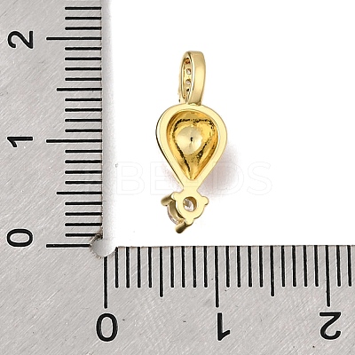 Brass Micro Pave Cubic Zirconia Pendants KK-U072-15G-1