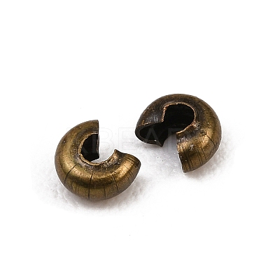 Iron Crimp Beads Covers X-IFIN-H028-AB-1