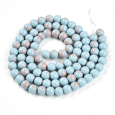 Baking Paint Glass Beads Strands DGLA-N012-10mm-06-1