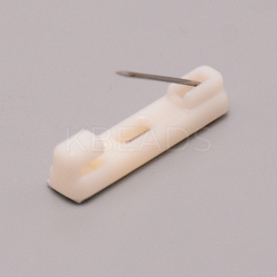 Adhesived Plastic Back Bar Pins with Iron Pins FIND-WH0100-57-1