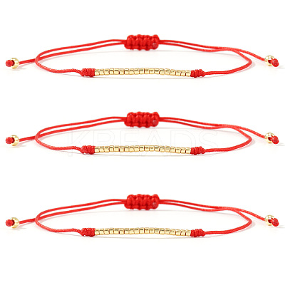 3Pcs Plastic Beads Braided Bead Bracelets CF6831-2-1