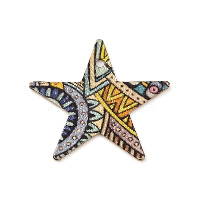 Geometric Alloy Sheet Printed Pendant Earrings Accessories LS-PALLOY-E139-01G-03-1