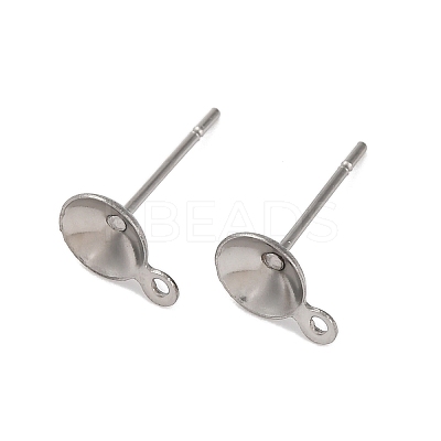 Anti-Tarnish 304 Stainless Steel Stud Earring Findings STAS-S151-01P-B-1