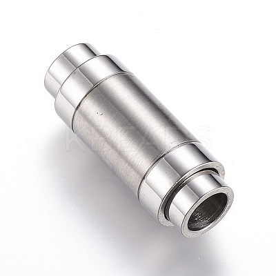 Tarnish Resistant 304 Stainless Steel Magnetic Clasps with Glue-in Ends X-STAS-D159-15-1