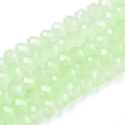 Baking Paint Imitation Jade Glass Bead Strands DGLA-A034-J8MM-A03-1
