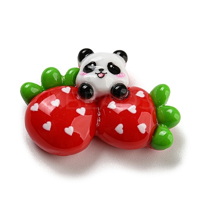 Panda Theme Opaque Resin Decoden Cabochons RESI-H154-02E-1
