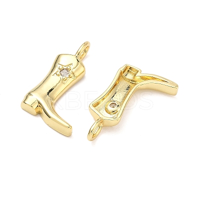 Brass Micro Pave Cubic Zirconia Pendants KK-P345-25G-1