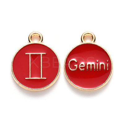 Alloy Enamel Pendants ENAM-S124-01B-07I-1