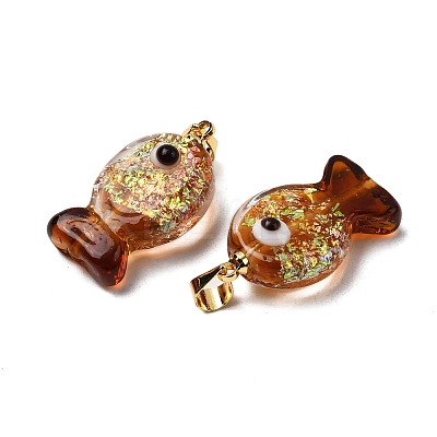 Handmade Dichroic Foil Lampwork Pendants X1-DICH-G001-01G-02-1