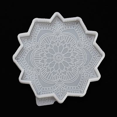 Mandala Flower Coaster DIY Silicone Mold LS-DIY-K072-05B-1