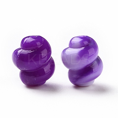 Two Tone Opaque Acrylic Beads OACR-P013-31A-1