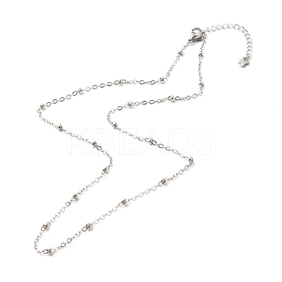 Tarnish Resistant 304 Stainless Steel Satellite Chains Necklace NJEW-JN03594-01-1