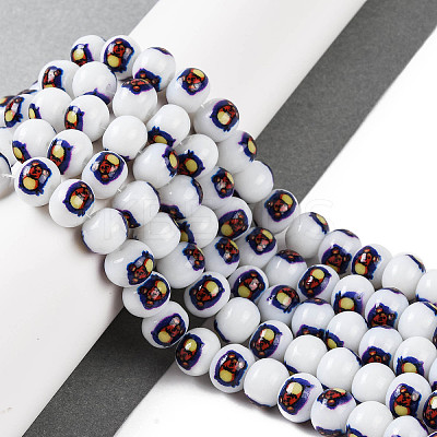 Printing Glass Beads for Necklaces Bracelets Making GLAA-B020-02A-10-1
