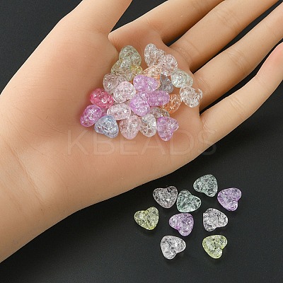 Transparent Crackle Acrylic Beads MACR-YW0002-47-1