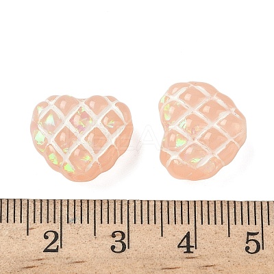 Translucent Resin Waffle Beads RESI-D312-01B-02-1
