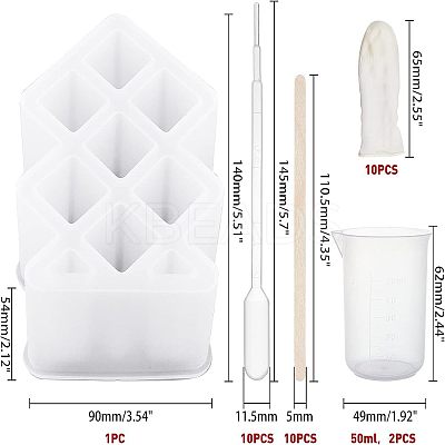 DIY Lipstick Storage Box Silicone Molds Kits DIY-OC0002-91-1