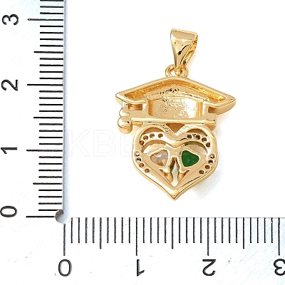 Brass Micro Pave Cubic Zirconia Pendants LS-KK-CBA0009-10G-C-1