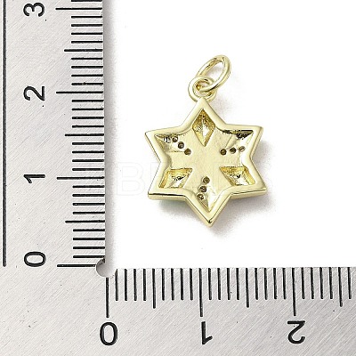 Brass Micro Pave Cubic Zirconia Pendants KK-E092-17G-05-1