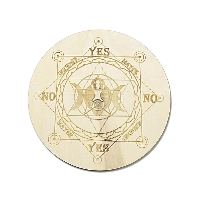 Poplar Wood Pendulum Board LS-DJEW-F017-01G-1