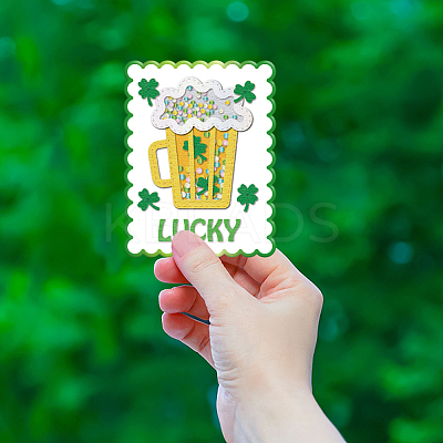 Saint Patrick's Day Carbon Steel Cutting Dies Stencils DIY-WH0309-1520-1