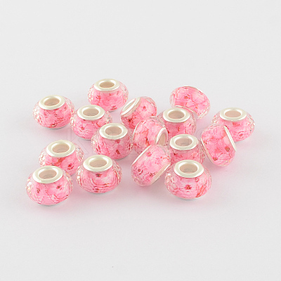 Large Hole Printed Resin European Beads OPDL-R114-03A-1