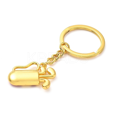 Alloy Enamel Sports Red Golf Tube Keychains LS-KEYC-I119-03G-1