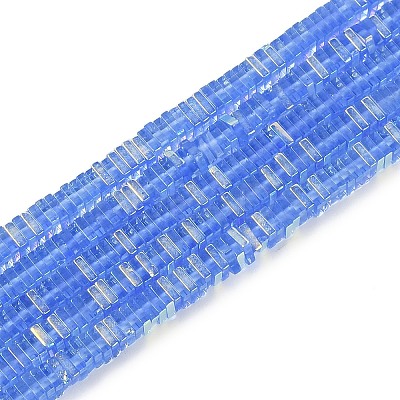 Electroplate Glass Beads Strands GLAA-B023-01A-08-1