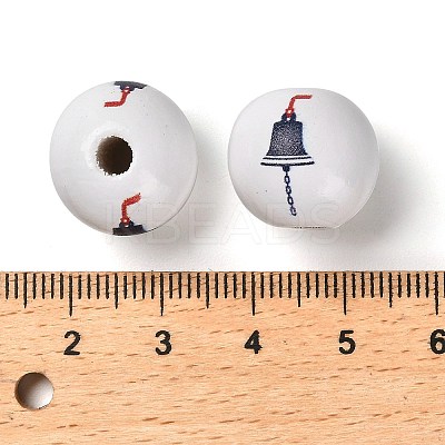Natural Wood European Beads WOOD-S059-01D-1