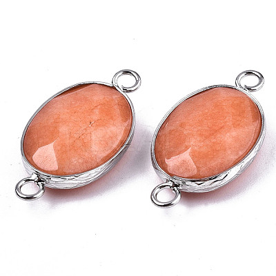 Natural White Jade Links/Connectors G-T131-102-25-1