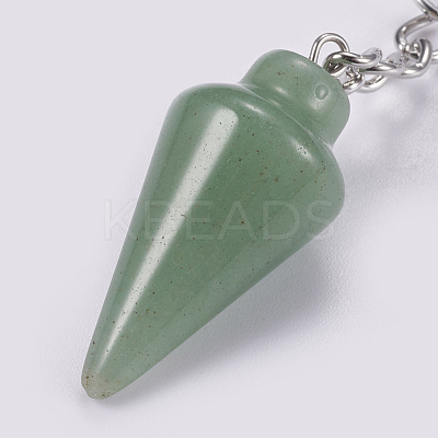 Natural Green Aventurine Keychain KEYC-P041-A011-1