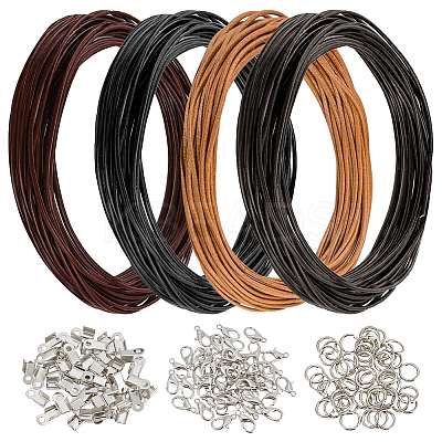 DIY Braided Cord Bracelet Necklace Making Kit DIY-WH0504-09-1