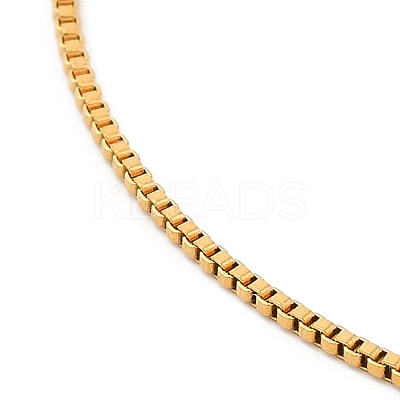 304 Stainless Steel Box Chain Necklace for Women NJEW-G104-05G-1