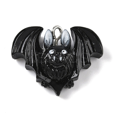 Halloween Themes Opaque Resin Pendants RESI-Z040-01P-04-1
