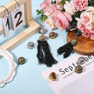 9Pcs 3 Colors Tibetan Style Alloy Pendant Bail FIND-CA0011-04-1
