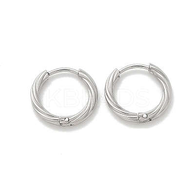 304 Stainless Steel Twist Hoop Earrings for Women LS-EJEW-A130-02A-P-1