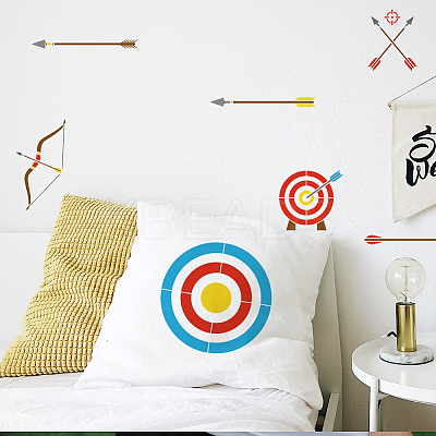 1 Set Archery PET Hollow Out Drawing Painting Stencils DIY-MA0004-37B-1