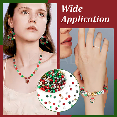 DIY Christmas Polymer Clay Rhinestone & Glass & Acrylic Beads Jewelry Findings Kits Kits DIY-NB0012-24-1