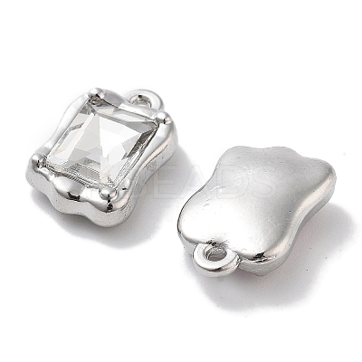 Rack Plating Alloy Rhinestone Charms PALLOY-F311-18P-1