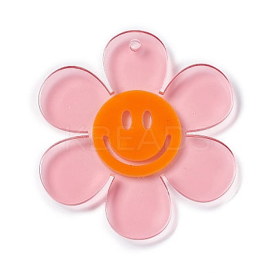 Transparent Acrylic Big Pendants OACR-P012-A03-1