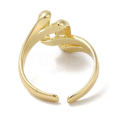 Brass Open Cuff Rings RJEW-Q778-49G-1