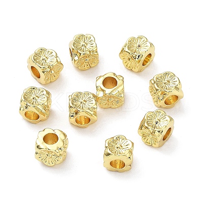 Rack Plating Alloy Beads PALLOY-D024-07B-G-1