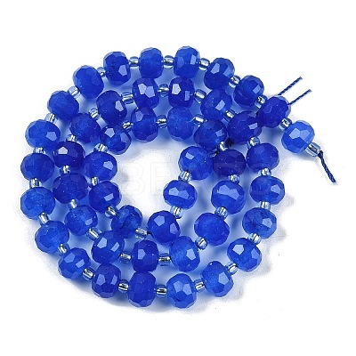 Natural Blue Agate(Dyed & Heated) Beads Strands G-H057-A14-02-1