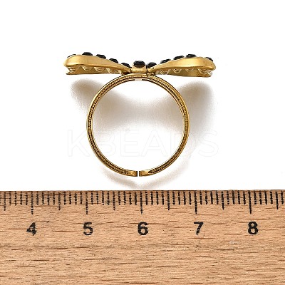 304 Stainless Steel Open Cuff Rings for Women RJEW-F178-01G-01-1