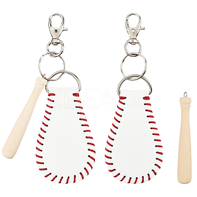 Baseball Theme DIY Luggage Tag Making Kits DIY-CL0002-24A-1