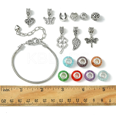 DIY Garden Theme Alloy & Brass European Style Bracelet Making Kits DIY-FS0007-26-1