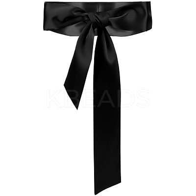 Satin Cloth Ribbon Wrap Around Chain Belt AJEW-WH0314-198E-1
